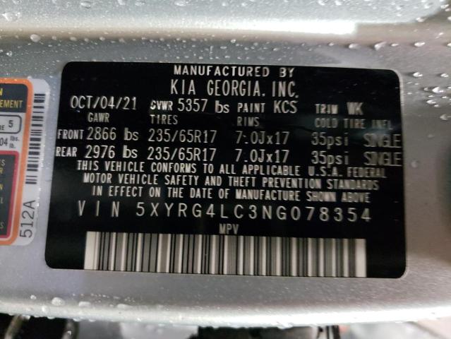 Photo 12 VIN: 5XYRG4LC3NG078354 - KIA SORENTO LX 