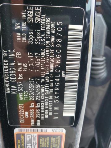 Photo 12 VIN: 5XYRG4LC7NG098705 - KIA SORENTO LX 