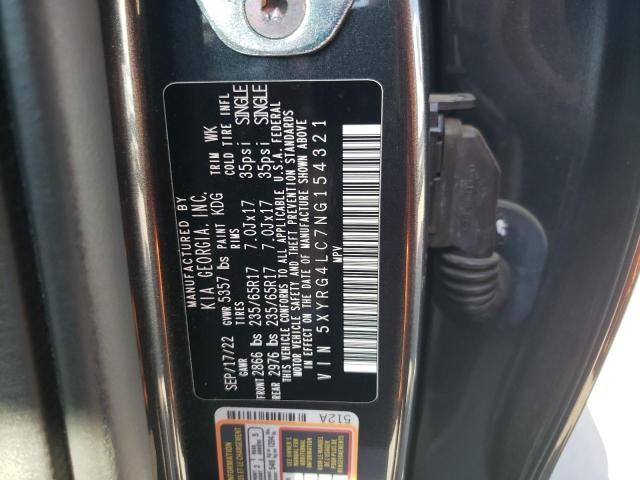 Photo 12 VIN: 5XYRG4LC7NG154321 - KIA SORENTO LX 