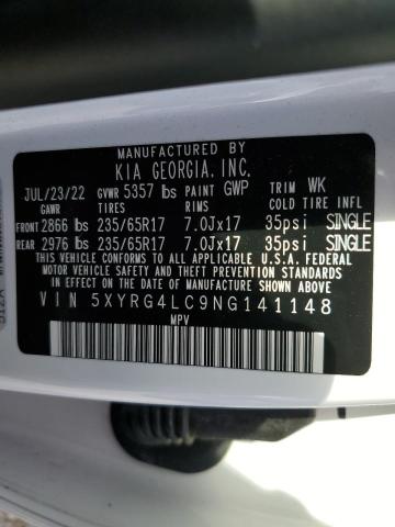 Photo 12 VIN: 5XYRG4LC9NG141148 - KIA SORENTO LX 