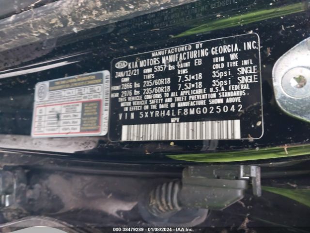 Photo 8 VIN: 5XYRH4LF8MG025042 - KIA SORENTO 