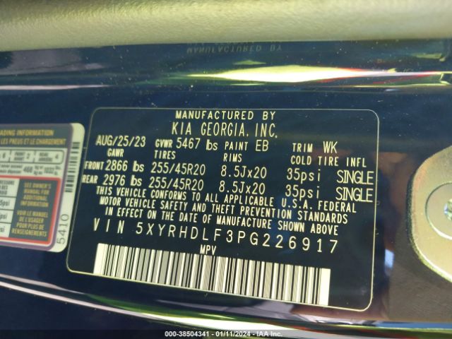 Photo 8 VIN: 5XYRHDLF3PG226917 - KIA SORENTO 