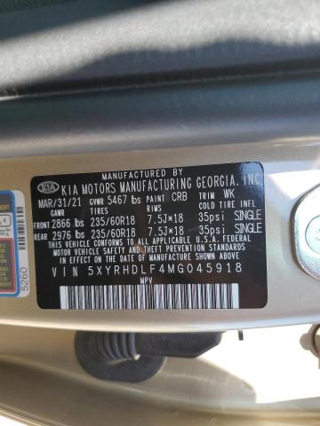 Photo 12 VIN: 5XYRHDLF4MG045918 - KIA SORENTO 