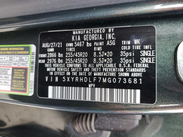 Photo 12 VIN: 5XYRHDLF7MG073681 - KIA SORENTO EX 