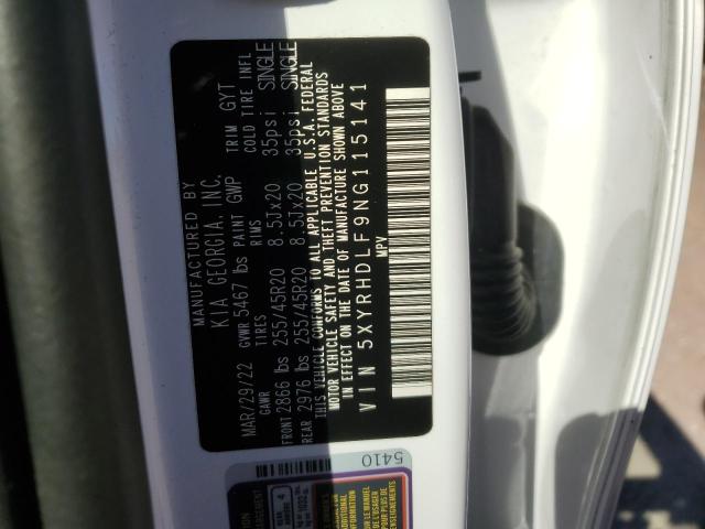 Photo 13 VIN: 5XYRHDLF9NG115141 - KIA SORENTO EX 