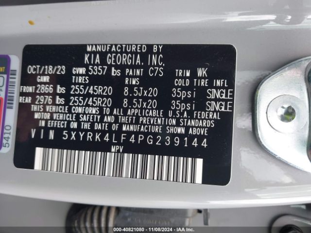 Photo 8 VIN: 5XYRK4LF4PG239144 - KIA SORENTO 