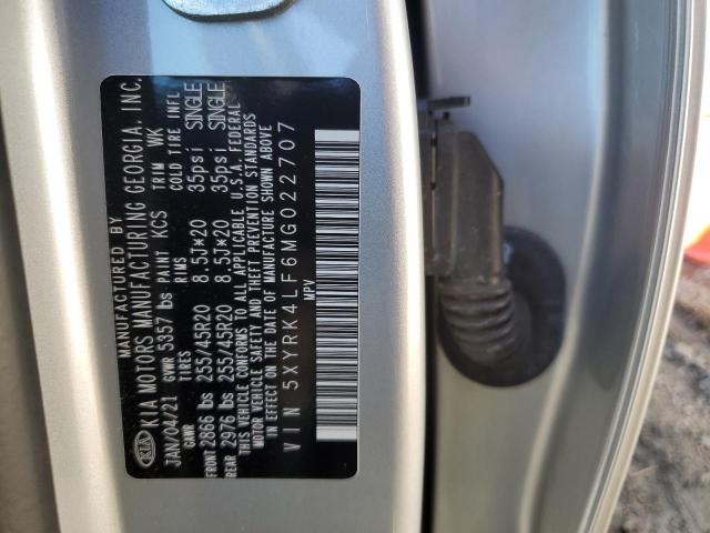 Photo 11 VIN: 5XYRK4LF6MG022707 - KIA SORENTO SX 