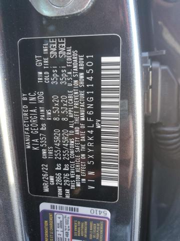 Photo 12 VIN: 5XYRK4LF6NG114501 - KIA SORENTO 