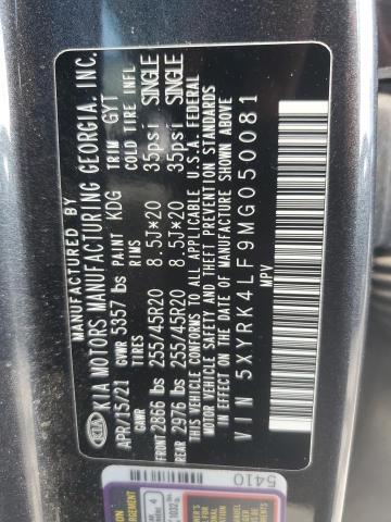 Photo 12 VIN: 5XYRK4LF9MG050081 - KIA SORENTO SX 