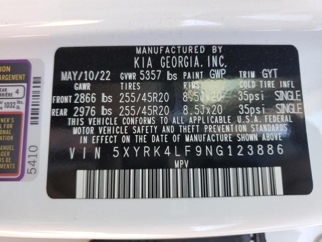 Photo 9 VIN: 5XYRK4LF9NG123886 - KIA SORENTO SX 