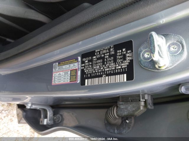 Photo 8 VIN: 5XYRK4LF9PG189311 - KIA SORENTO 