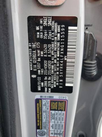 Photo 12 VIN: 5XYRK4LFXNG115599 - KIA SORENTO SX 