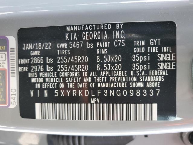 Photo 13 VIN: 5XYRKDLF3NG098337 - KIA SORENTO 