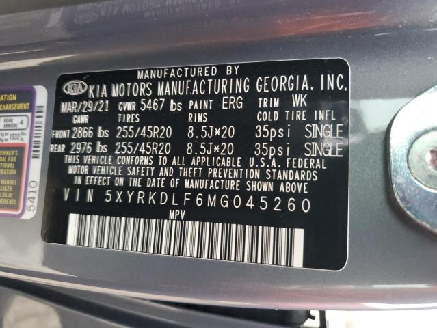 Photo 13 VIN: 5XYRKDLF6MG045260 - KIA SORENTO SX 