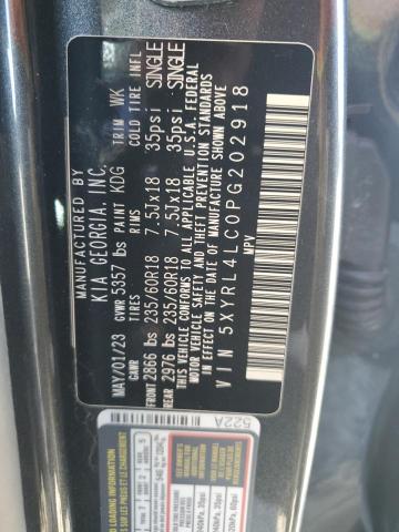 Photo 11 VIN: 5XYRL4LC0PG202918 - KIA SORENTO 