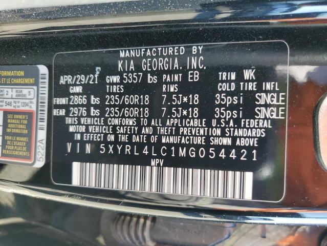 Photo 12 VIN: 5XYRL4LC1MG054421 - KIA SORENTO S 