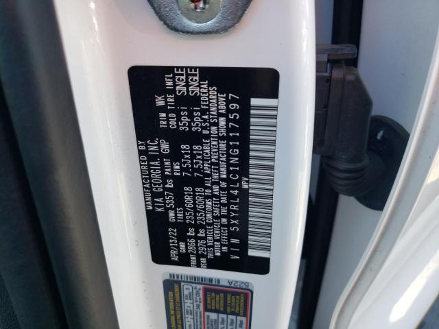 Photo 11 VIN: 5XYRL4LC1NG117597 - KIA SORENTO S 