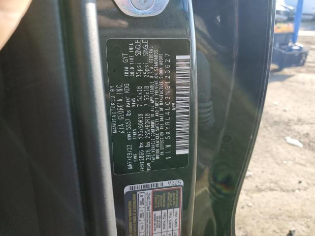 Photo 12 VIN: 5XYRL4LC3NG123627 - KIA SORENTO S 