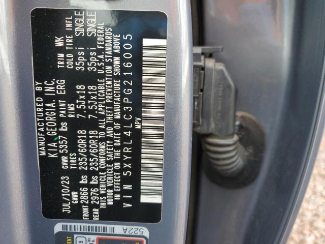 Photo 12 VIN: 5XYRL4LC3PG216005 - KIA SORENTO 