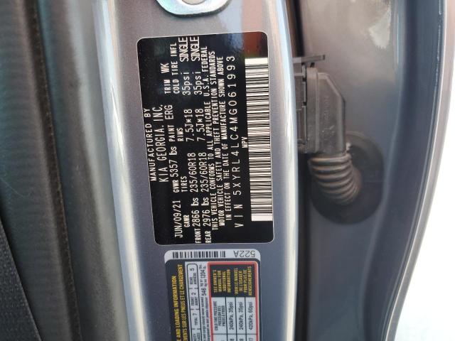 Photo 11 VIN: 5XYRL4LC4MG061993 - KIA SORENTO 