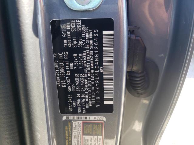 Photo 9 VIN: 5XYRL4LC4NG126469 - KIA SORENTO S 