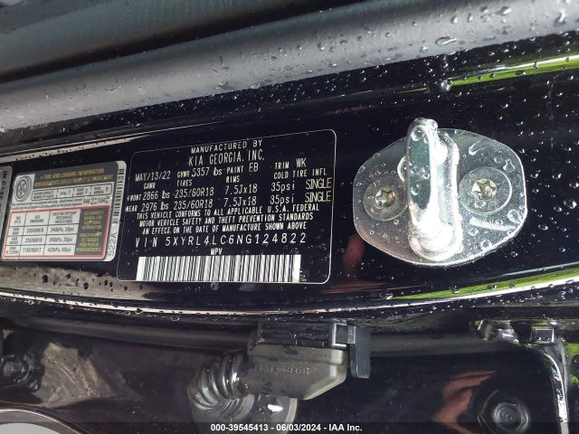 Photo 8 VIN: 5XYRL4LC6NG124822 - KIA SORENTO 