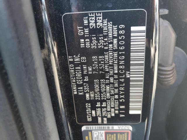 Photo 12 VIN: 5XYRL4LC8NG160589 - KIA SORENTO S 