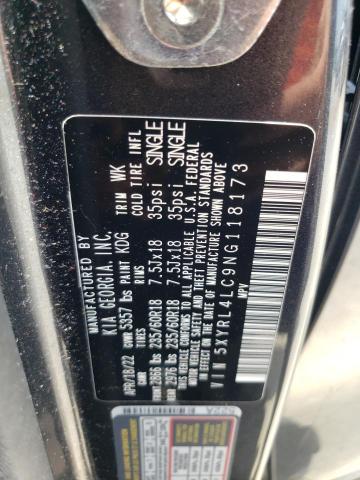 Photo 12 VIN: 5XYRL4LC9NG118173 - KIA SORENTO 