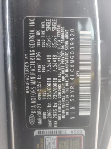 Photo 11 VIN: 5XYRL4LCXMG039920 - KIA SORENTO S 