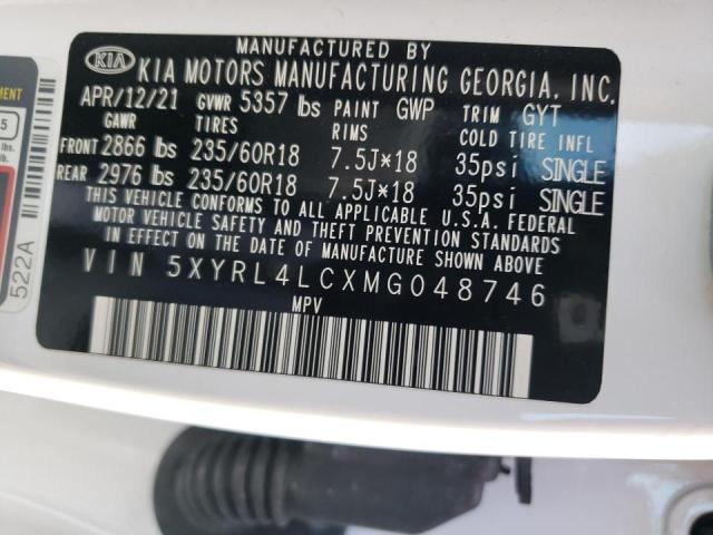 Photo 9 VIN: 5XYRL4LCXMG048746 - KIA SORENTO S 