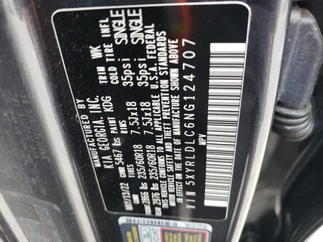 Photo 12 VIN: 5XYRLDLC6NG124707 - KIA SORENTO S 