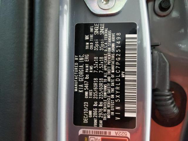 Photo 13 VIN: 5XYRLDLC7PG251498 - KIA SORENTO S 