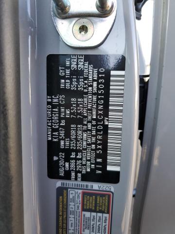 Photo 11 VIN: 5XYRLDLCXNG150310 - KIA SORENTO 