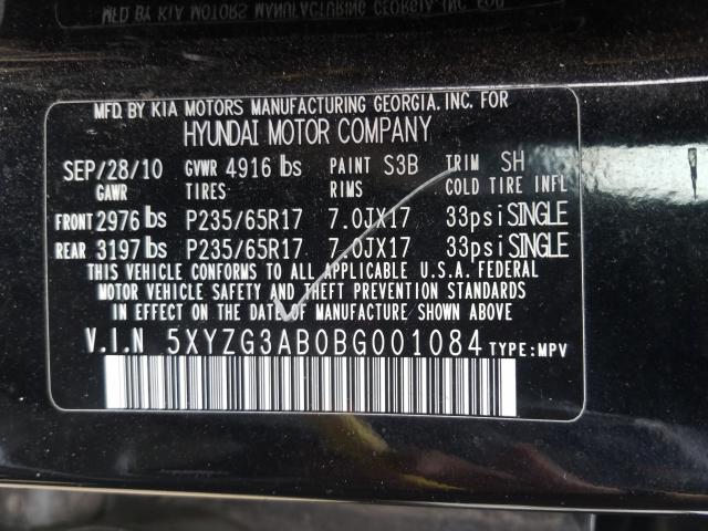 Photo 9 VIN: 5XYZG3AB0BG001084 - HYUNDAI SANTA FE G 