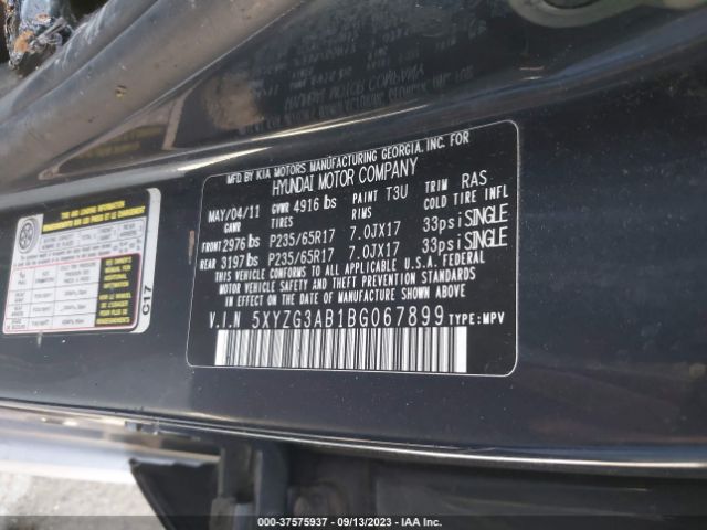 Photo 8 VIN: 5XYZG3AB1BG067899 - HYUNDAI SANTA FE 