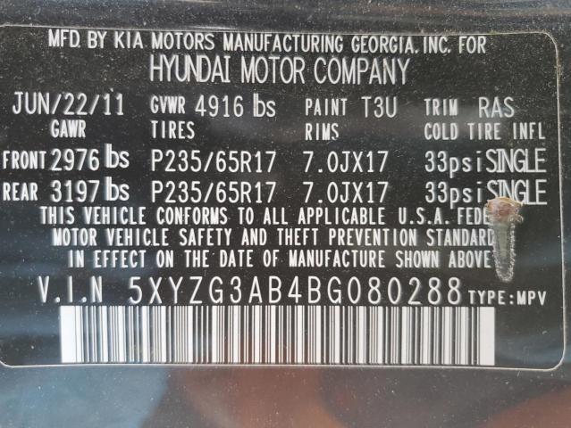 Photo 12 VIN: 5XYZG3AB4BG080288 - HYUNDAI SANTA FE G 