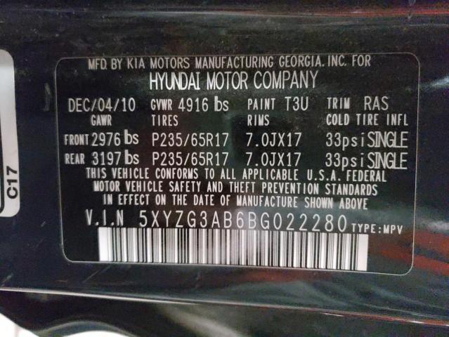 Photo 9 VIN: 5XYZG3AB6BG022280 - HYUNDAI SANTA FE G 