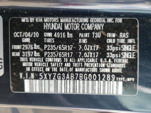 Photo 9 VIN: 5XYZG3AB7BG001289 - HYUNDAI SANTA FE G 