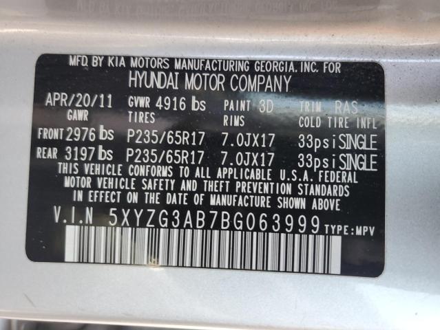 Photo 11 VIN: 5XYZG3AB7BG063999 - HYUNDAI SANTA FE G 