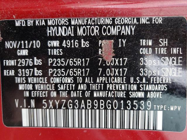 Photo 13 VIN: 5XYZG3AB9BG013539 - HYUNDAI SANTA FE G 