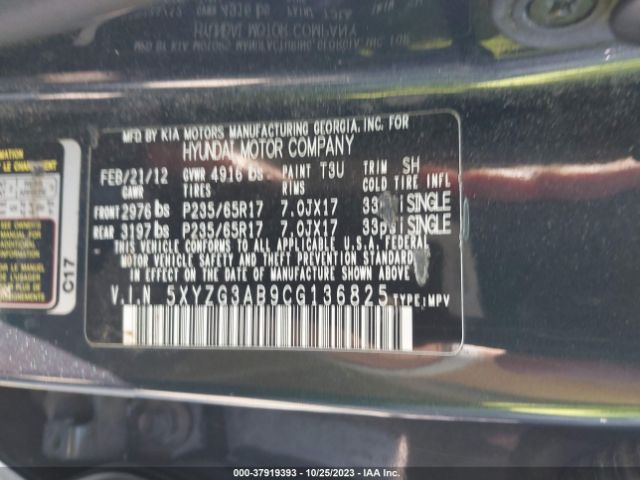 Photo 8 VIN: 5XYZG3AB9CG136825 - HYUNDAI SANTA FE 