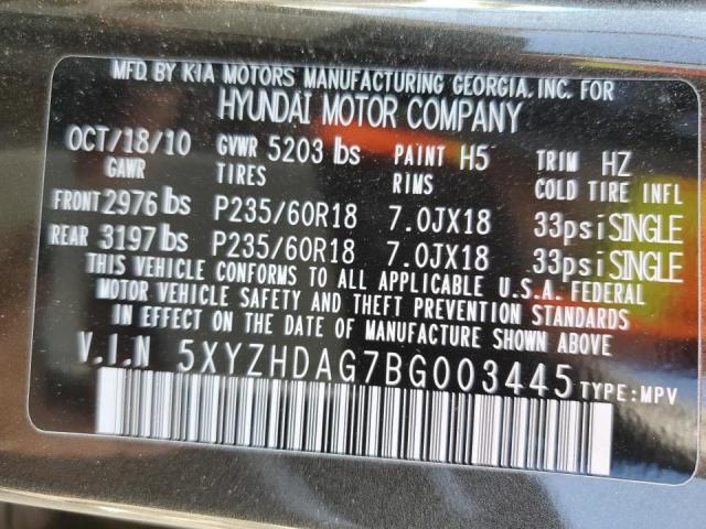 Photo 9 VIN: 5XYZHDAG7BG003445 - HYUNDAI SANTA FE S 