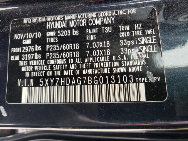 Photo 9 VIN: 5XYZHDAG7BG013103 - HYUNDAI SANTA FE S 