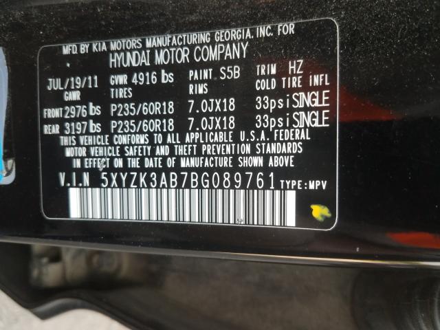 Photo 9 VIN: 5XYZK3AB7BG089761 - HYUNDAI SANTA FE L 