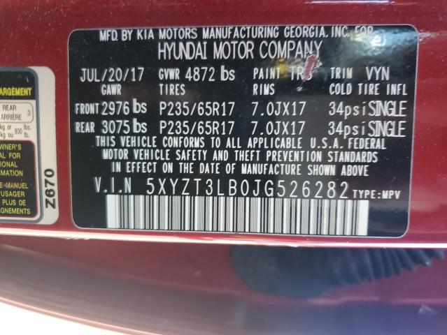 Photo 13 VIN: 5XYZT3LB0JG526282 - HYUNDAI SANTA FE S 