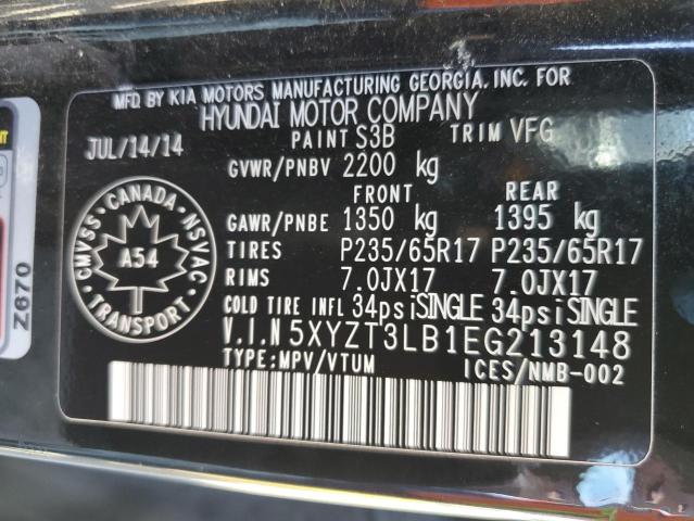 Photo 13 VIN: 5XYZT3LB1EG213148 - HYUNDAI SANTA FE S 