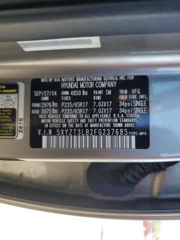 Photo 12 VIN: 5XYZT3LB2FG237685 - HYUNDAI SANTA FE S 