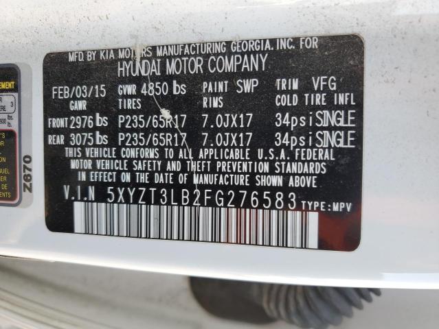 Photo 12 VIN: 5XYZT3LB2FG276583 - HYUNDAI SANTA FE S 