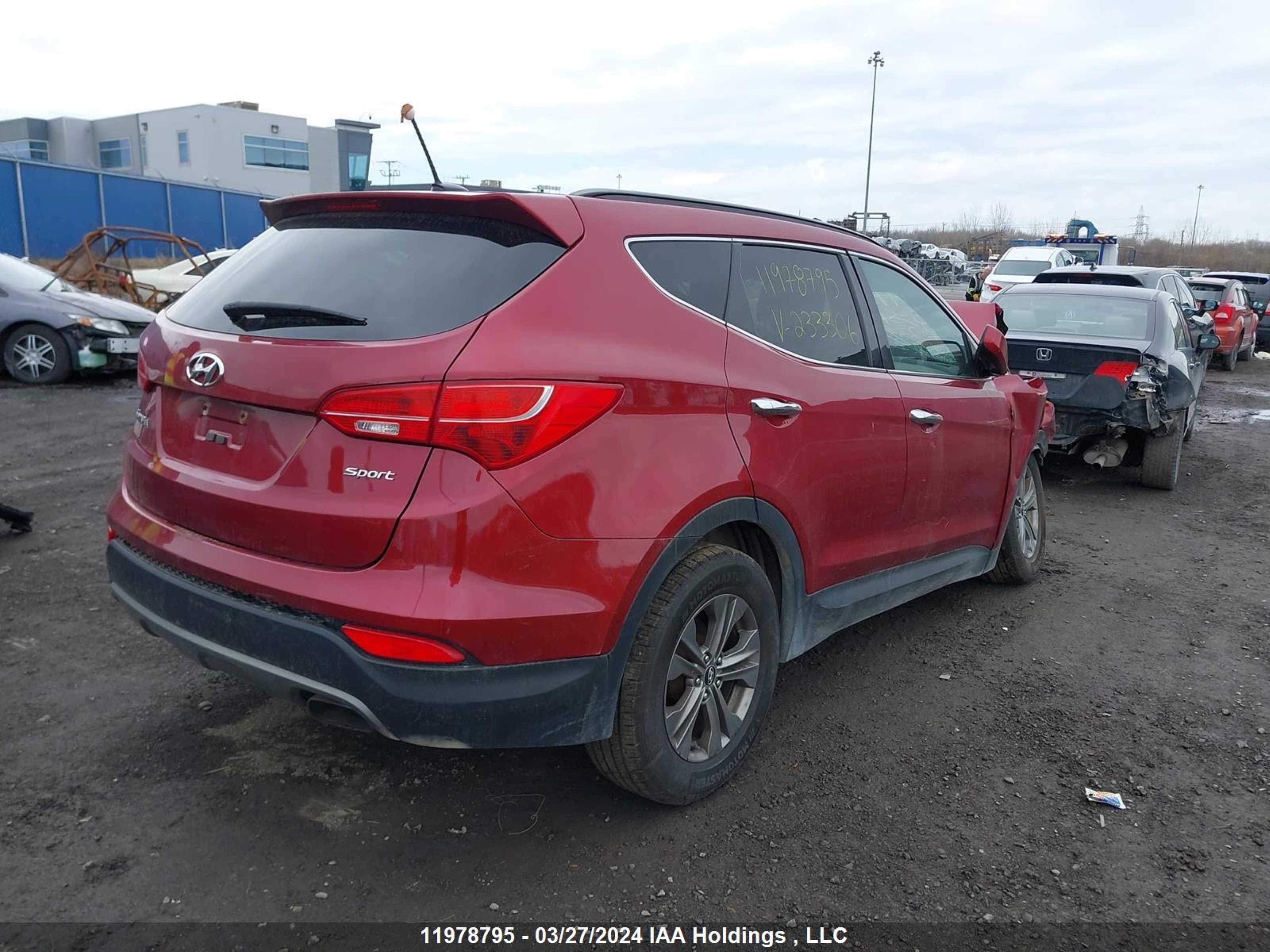 Photo 3 VIN: 5XYZT3LB3FG233306 - HYUNDAI SANTA FE 