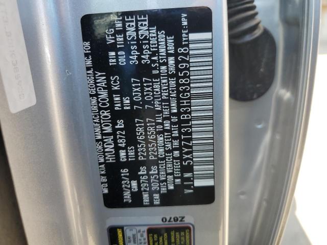 Photo 12 VIN: 5XYZT3LB3HG385928 - HYUNDAI SANTA FE S 